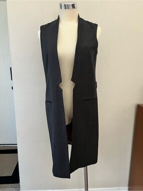 Topshop Women’s Pinstripe Blazer Vest Business Casual Size 4